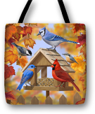 birds tote bag