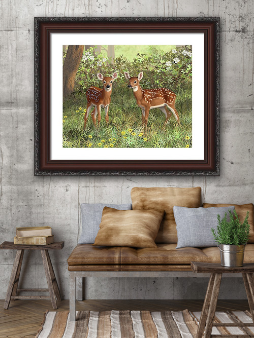 whitetail deer painting.