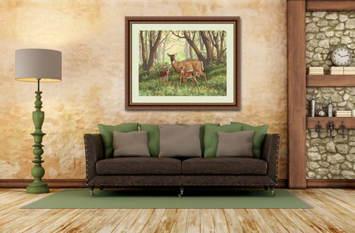 whitetail deer painting.