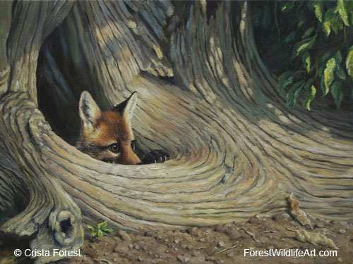 red fox painting