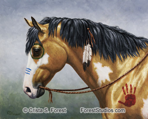 Buckskin Native American War Horse