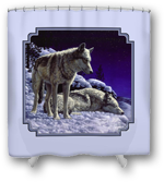 wolves shower curtain