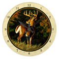 whitetail buck wall clock