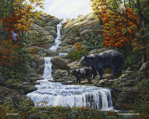 Black bear painting